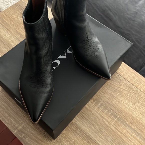 COACH *like new* pointed leather booties - Picture 2 of 5